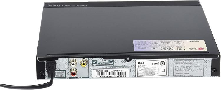 Lg Lettore Dvd Dp132 Bluetooth Divx Usb Divx Hd Cd Dvd±Rw Cd-R/Rw Mp3 Jpg Nero