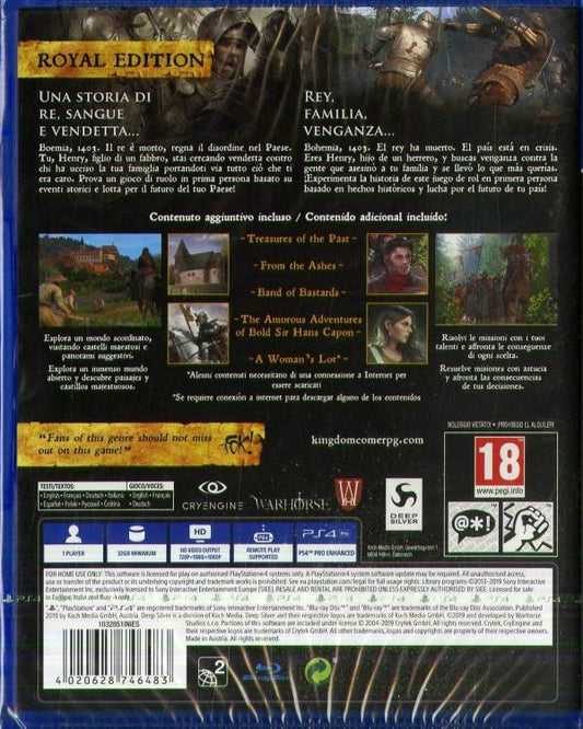 Kingdom Come Deliverance - Royal Edition Ps4 Gioco Italiano Ita Playstation 4