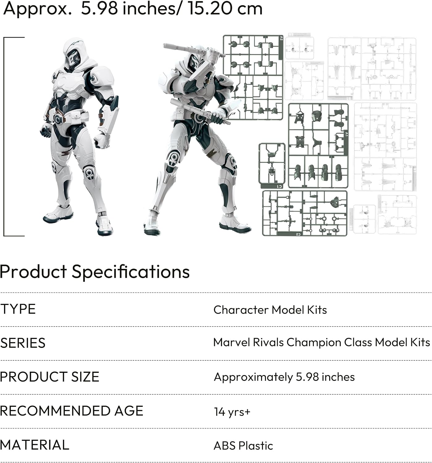 Blokees - Marvel Rivals: Model Kit - Champion Class 10 (Moon Knight) Action Figure 81121