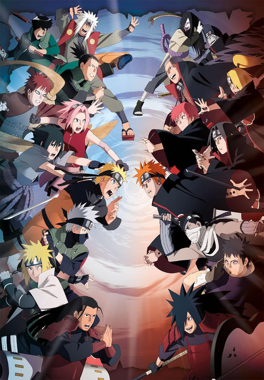 Clementoni Puzzle Naruto Shippuden Showdown V2 1000 Pezzi Puzzle Adulti + Poster Incluso