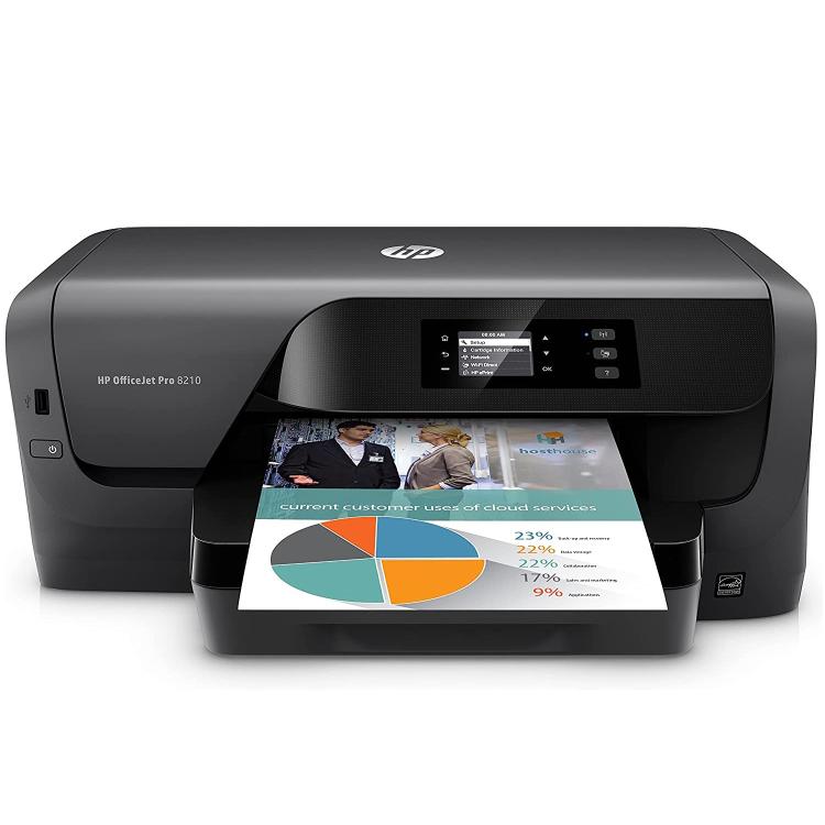Hp Pro 8210 Stampante Ink-Jet A Colori Nero Officejet Wifi 2400X1200 Dpi A4 Foto
