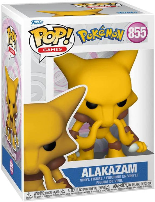 Funko Pop ! Games Pokemon (855) Alakazam - Abra Vinyl Action Figure Statuetta