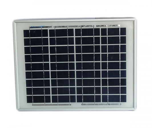 Pannello Solare Fotovoltaico Celle Silicio Modulo 10W Watt 12V Pinze Batteria