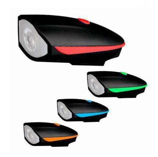 Luce Anterior Bici Led Torcia Fanale Faro Bicicletta Campanello Tromba Elettrico