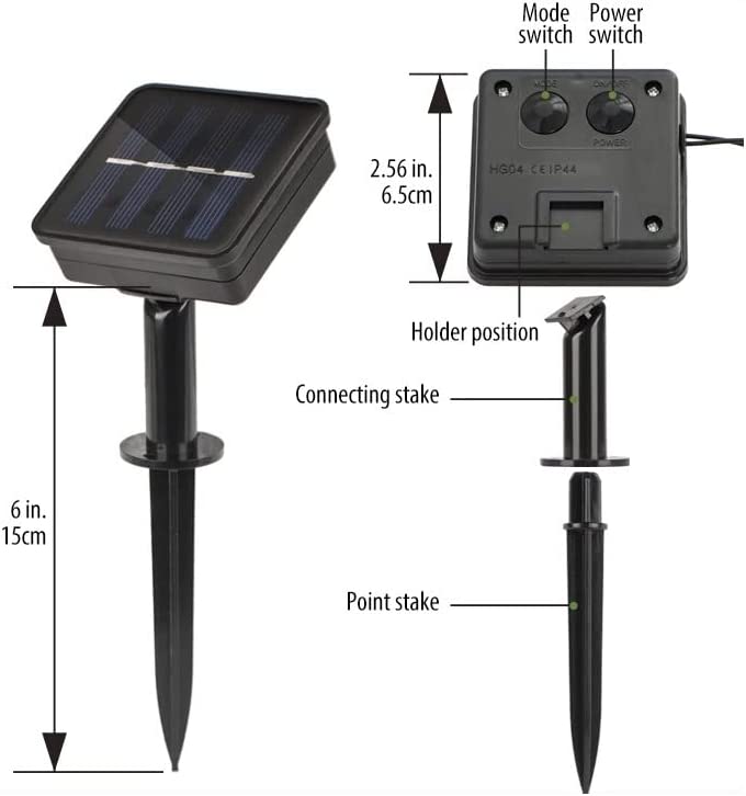 CATENARIA SOLARE LUMINOSA 20 LAMPADINE CATENA 5,8MT LUCI ESTERNO ADDOBBI NATALE