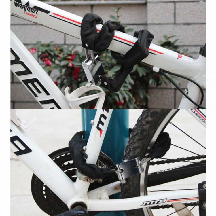 CATENA + LUCCHETTO ANTIFURTO METALLO PER SCOOTER MOTO DA BICI RIVESTITO 3 CHIAVI