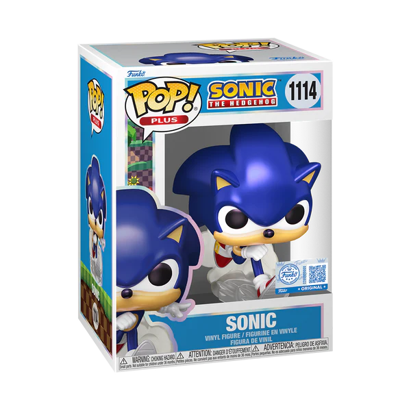 Funko Pop ! Plus - Sonic (1114) Sonic (Pearlescent) Vinyl Figure 9cm (Preordine)