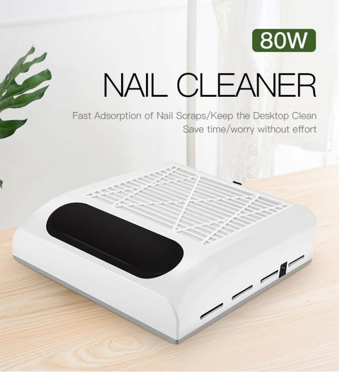 ASPIRATORE POLVERI DA TAVOLO UNGHIE NAIL ART MANICURE PROFESSIONALE 80W BQ-858-8