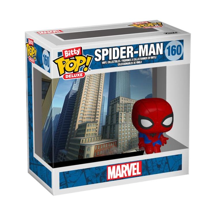 Funko Bitty Pop! Deluxe - Marvel (160) Spiderman (Paesaggio Urbano) Vinyl Figure