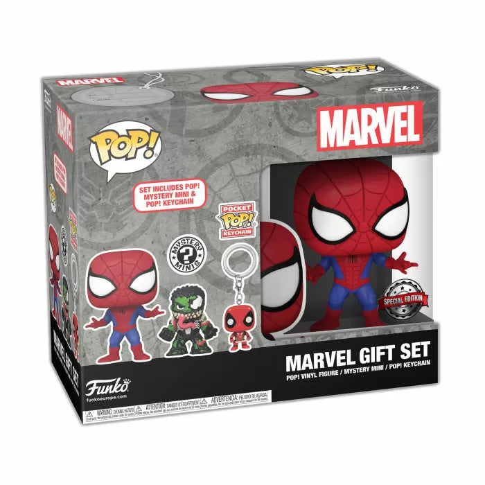 Funko Pop! - MARVEL SpiderMan - Exclusive Gift Set Figure Vinyl + Pocket Pop! Keychain