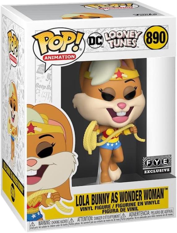 Funko Pop ! Animation Dc Looney Tunes (890) Lola Bunny As Wonder Woman Figure