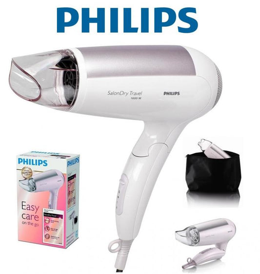 Philips Salon Dry - Phon Asciugacapelli Diffusore Pieghevole 1600W Viaggio Sport