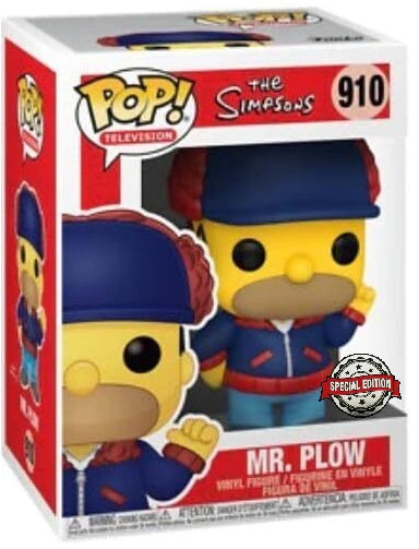 Funko Pop ! Television - The Simpsons (910) Mr. Plow Special Edition Figure 9Cm