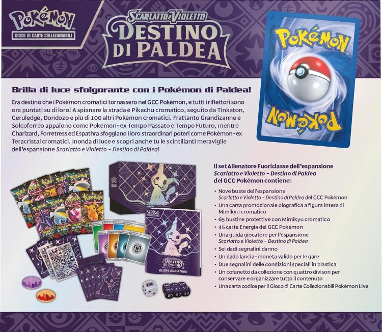 Pokemon Destino Di Paldea Set Allenatore Fuoriclasse Carte Collezionabili Ita