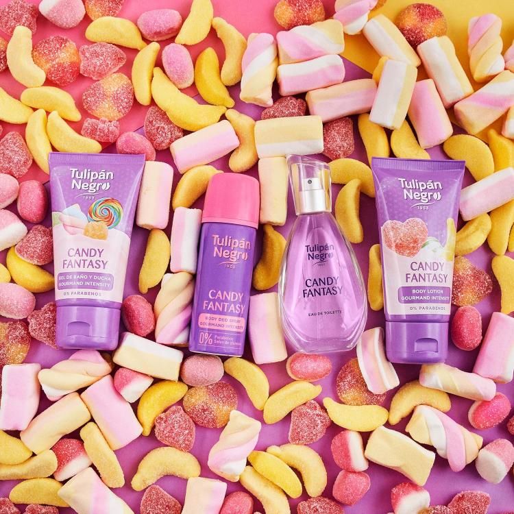Tulipan Negro Candy Fantasy Confezione 4Pz Profumo Bagnoschiuma Deo Crema Corpo