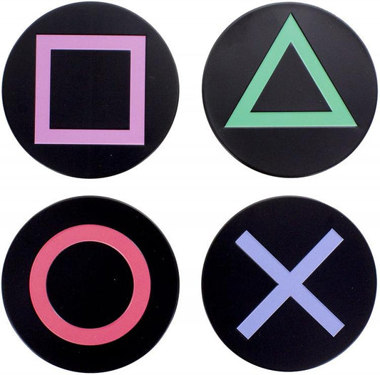 Playstation Metal Coasters Tinplate Sottobicchieri Multicolore 1X9Cm Tazza Tasti