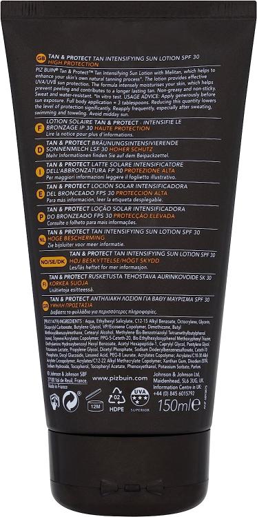 Piz Buin (Tan & Protect) Latte Solare Con Protezione Alta 30Spf Crema 150Ml