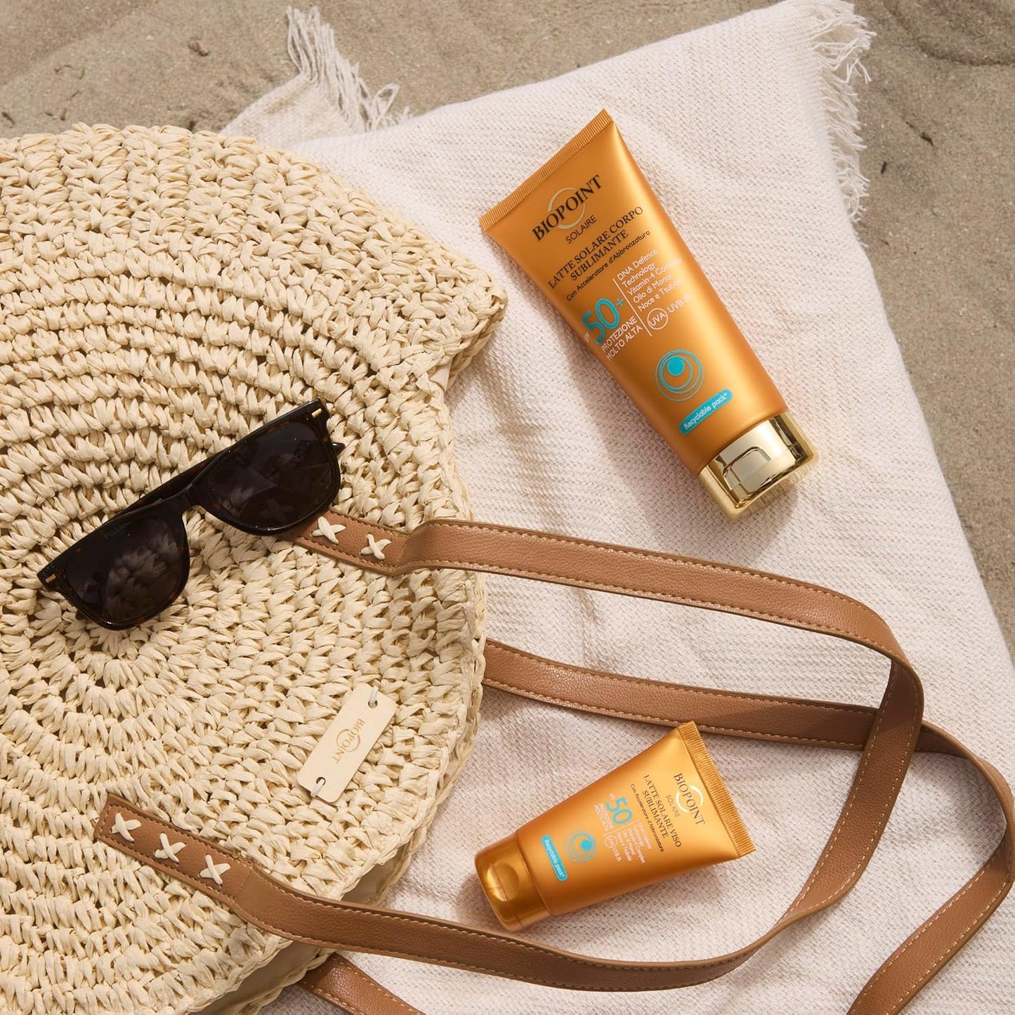 Biopoint Solaire - Latte Solare Viso SPF 50 - Acceleratore Abbronzatura 50 ml