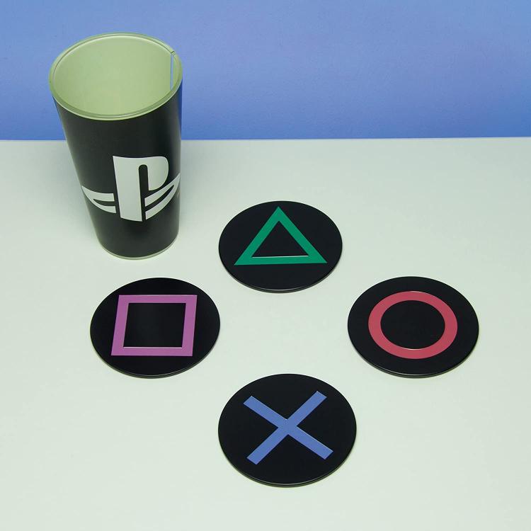 Playstation Metal Coasters Tinplate Sottobicchieri Multicolore 1X9Cm Tazza Tasti