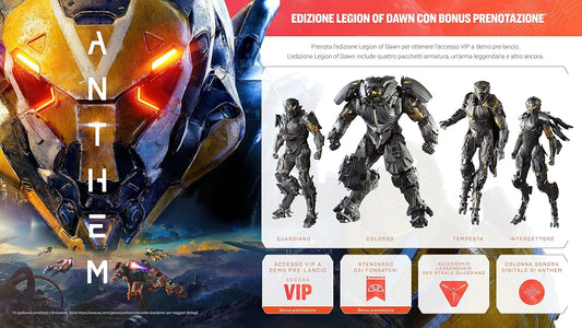 Anthem Legione Dell' Aurora Edition Italiano Ps4 Videogioco Playstation 4