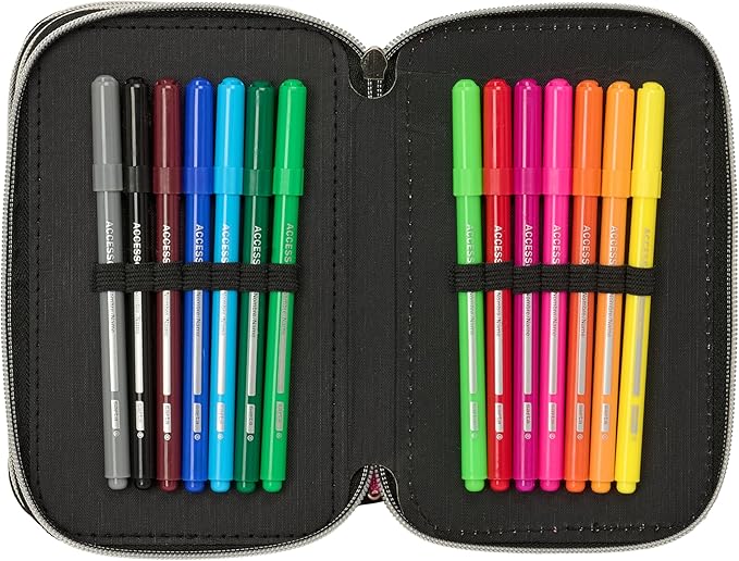 Astuccio Scuola KPop Demon Hunters Energy + Accessori 37pz - Portapastelli Pennarelli School Nuovo