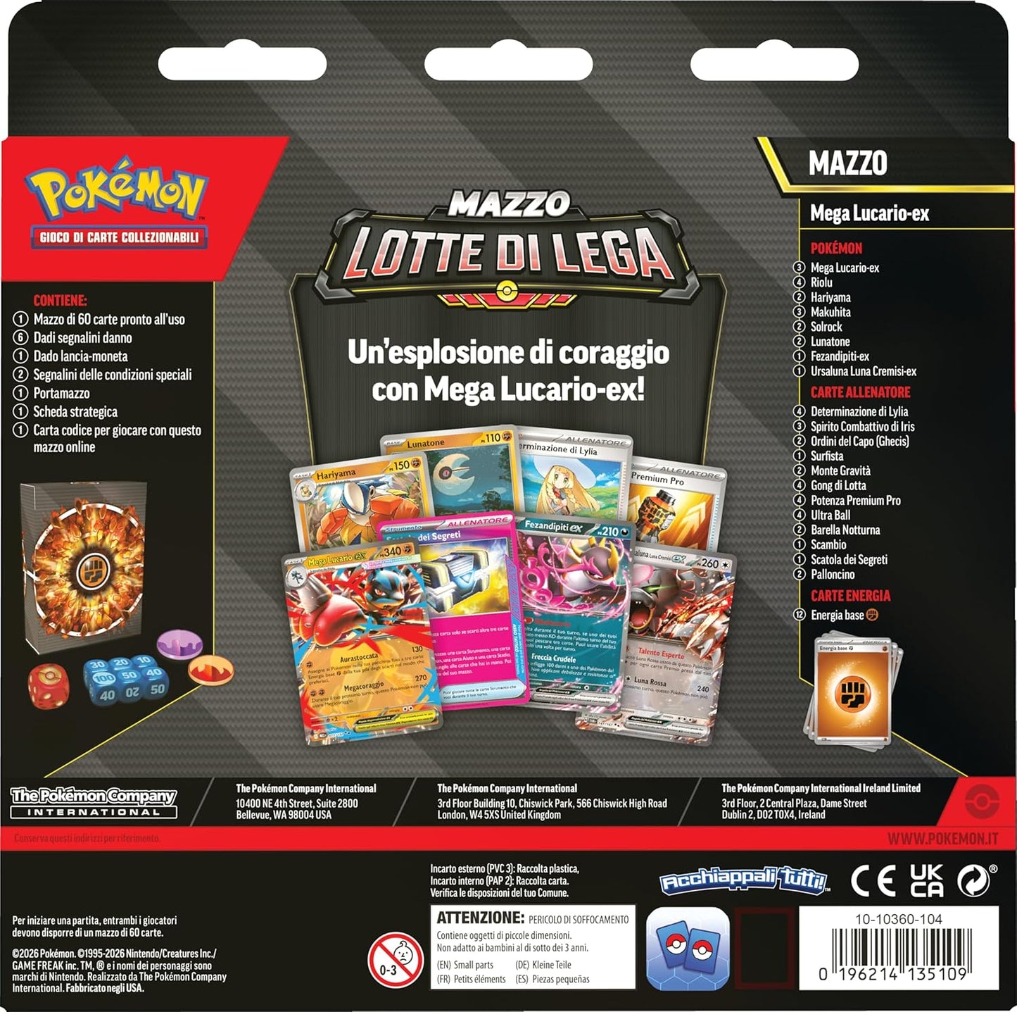 Pokemon - Mazzo Lotte di Lega Mega Lucario EX - Edizione ITA CCG TCG