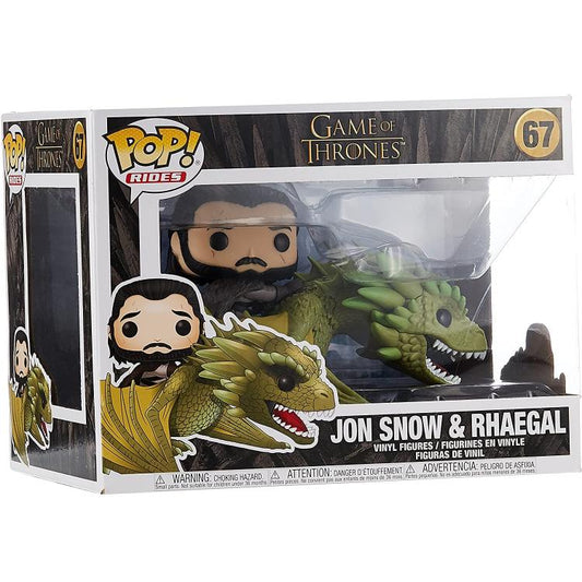 Funko Pop Game Of Thrones 67 Jon Snow W/ Rhaegal - Il Trono Di Spade Figures Tv