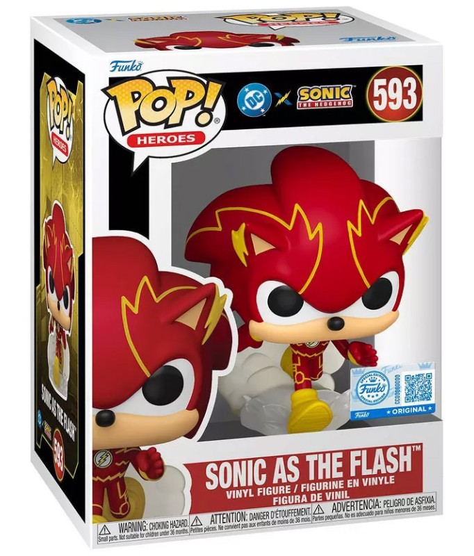 Funko Pop ! Heroes - DC X Sonic (593) Sonic As Flash 9cm (Preordine)