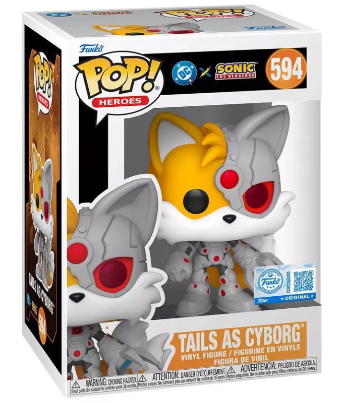 Funko Pop ! Heroes - DC X Sonic (594) Tails As Cyborg 9cm (Preordine)