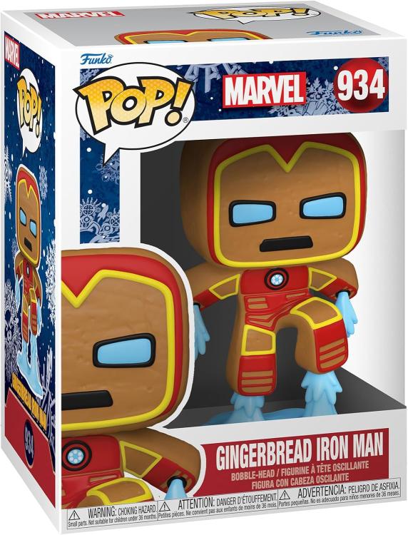 Funko Pop ! Marvel Holiday (934) Gingerbread Iron Man Vinyl Figure 9Cm