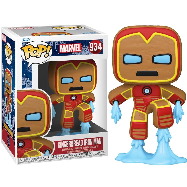 Funko Pop ! Marvel Holiday (934) Gingerbread Iron Man Vinyl Figure 9Cm