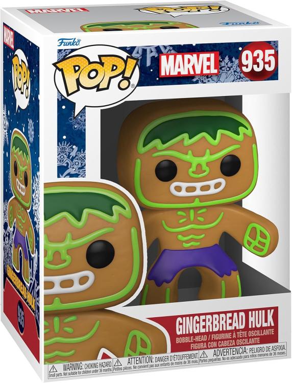 Funko Pop ! Marvel Holiday (935) Gingerbread Hulk Vinyl Figure 9Cm