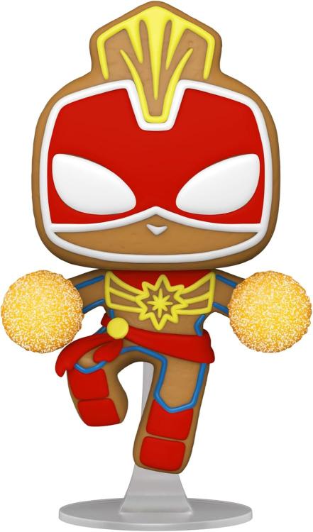 Funko Pop ! Marvel Holiday (936) Gingerbread Captain Marvel Vinyl Figure 9Cm