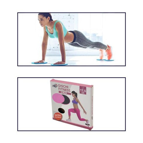 Dischi Di Scorrimento Pilates Fitness Yoga Slider Disco Scorrevole Pavimento Blk