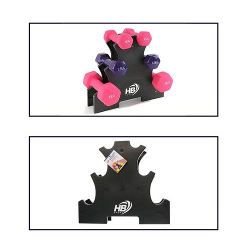 Supporto Porta Manubri Espositore Per Pesi A Tre Ripiani A Albero Portatile Rack