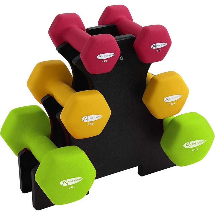 Supporto Porta Manubri Espositore Per Pesi A Tre Ripiani A Albero Portatile Rack