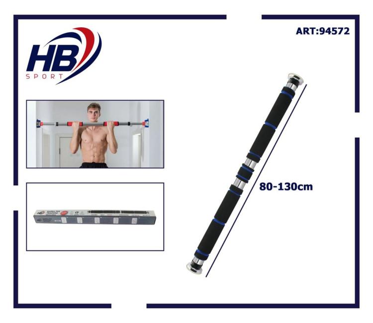 Sbarra Entroporta Trazioni Barra Per Dorsali Da Porta Allenamento Blu 80-130Cm