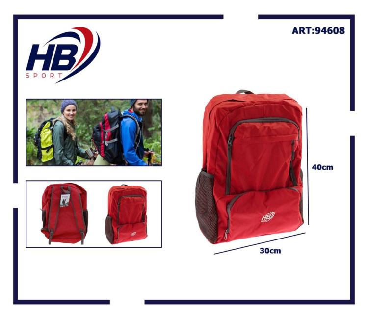 Zaino Multitasche Uomo Donna Borsa Grande Viaggi Sport Scuola Lavoro Pc | Rosso