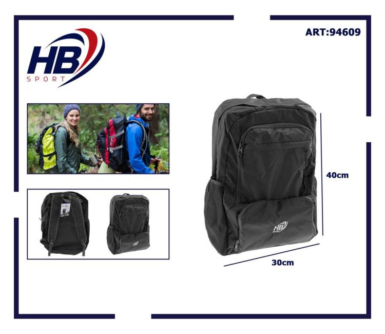 Zaino Multitasche Uomo Donna Borsa Grande Viaggi Sport Scuola Lavoro Pc | Nero
