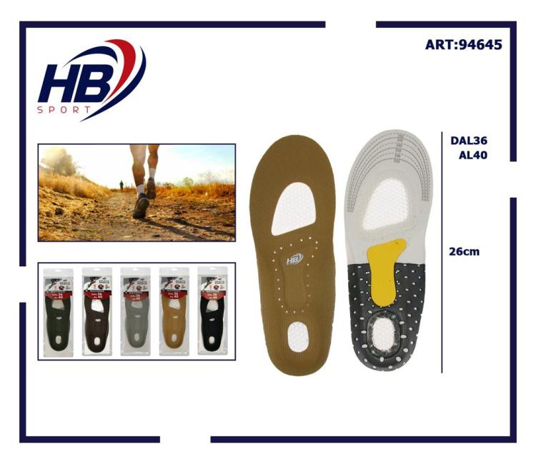 Hb Solette Plantare Donna Gomma Schiuma Eva Ammortizzante Lavoro Sportive Comode