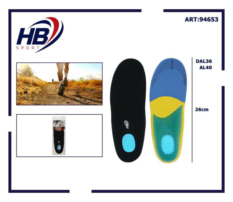 Hb Solette Plantare Donna In Gel Tpr Gomma Ammortizzante Lavoro Sportive Comode