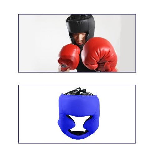 Hb Casco Boxe Kick Boxing Caschetto Griglia Protezione Per Mma Arti Marziali Blu