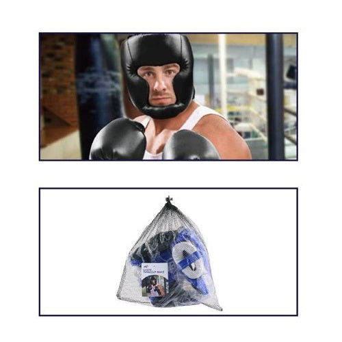 Hb Casco Boxe Kick Boxing Caschetto Griglia Protezione Mma Arti Marziali Blu