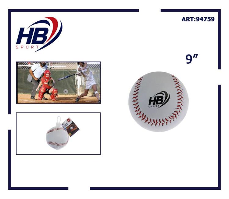 Palla Da Baseball 9" Pollici Per Allenamento Con La Mazza Guanto Adulti Ragazzi