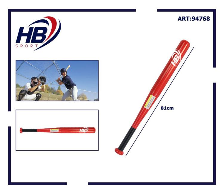 Mazza Da Baseball Softball Ferro Da (81Cm) 32" Allenamento Adulti Bambini Rossa