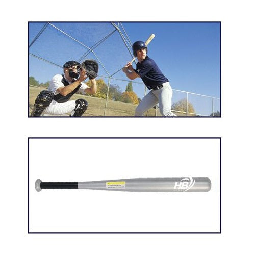 Mazza Da Baseball Softball Ferro Da (63Cm) 25" Allenamento Adulti Bambini Grigia