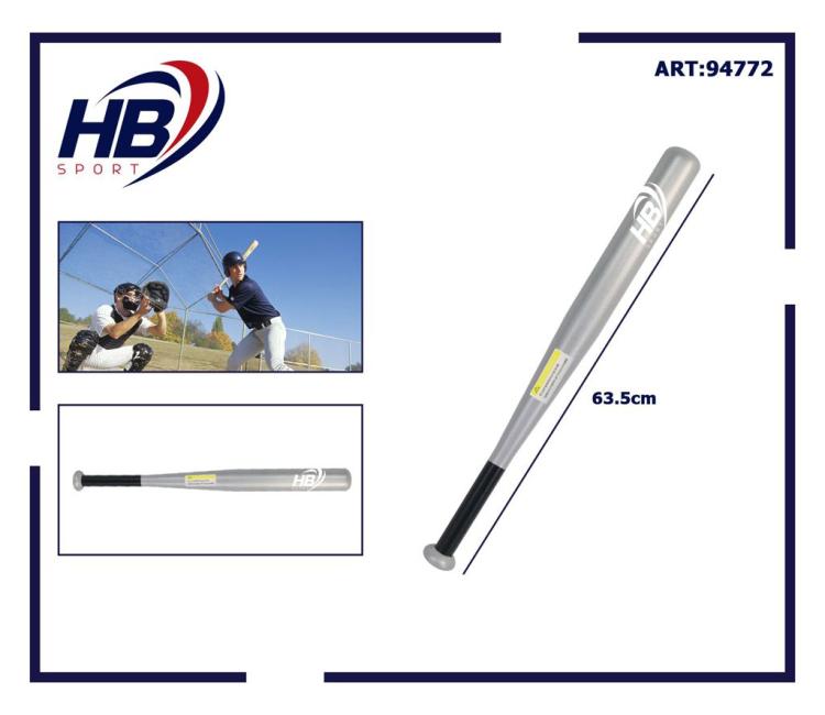 Mazza Da Baseball Softball Ferro Da (63Cm) 25" Allenamento Adulti Bambini Grigia