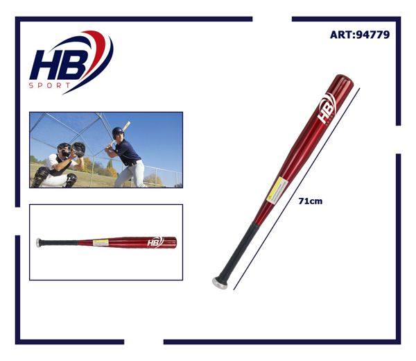 Mazza Da Baseball Softball Alluminio (71Cm) 28" Allenamento Adulti Bambini Rossa