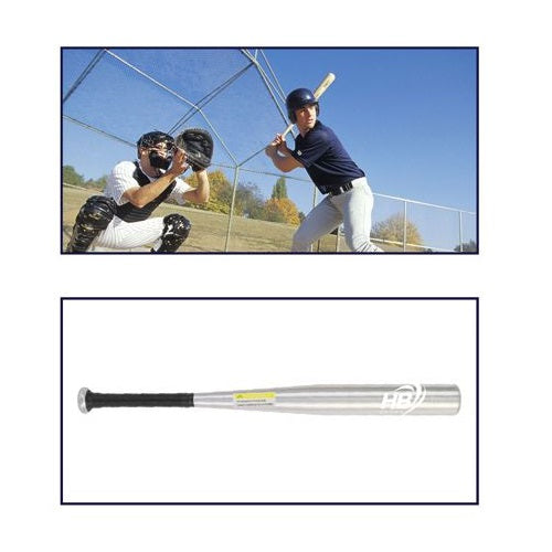 Mazza Da Baseball Softball Alluminio (63Cm) 25 Allenamento Adulti Bambini Silver