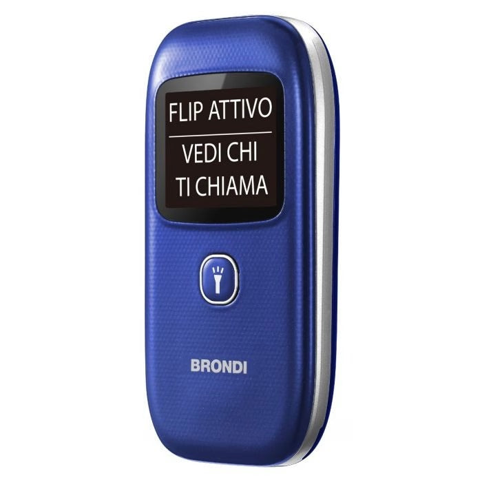 BRONDI CELLULARE WINDOW+ 4.5 A COLORI/FLIP DUAL SIM APERTURA A CONCHIGLIA - BLU
